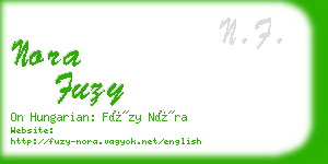 nora fuzy business card